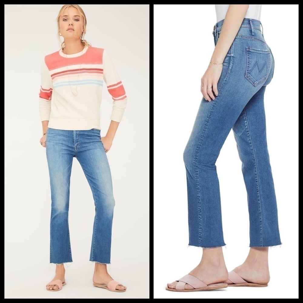 💕MOTHER💕 Hustler High Waist Ankle Fray Jeans